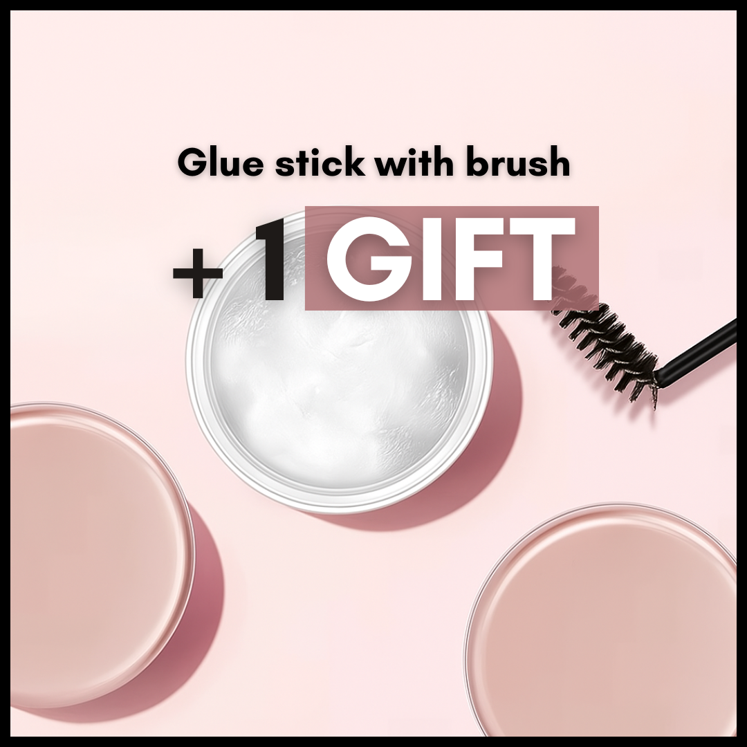 Glue stick with brush